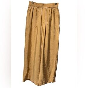 NWT For The Republic Tan Elastic Waist Wide Leg Pants Size Medium